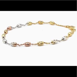 “Tricolor” simple multi-use anklet/bracelet 💗